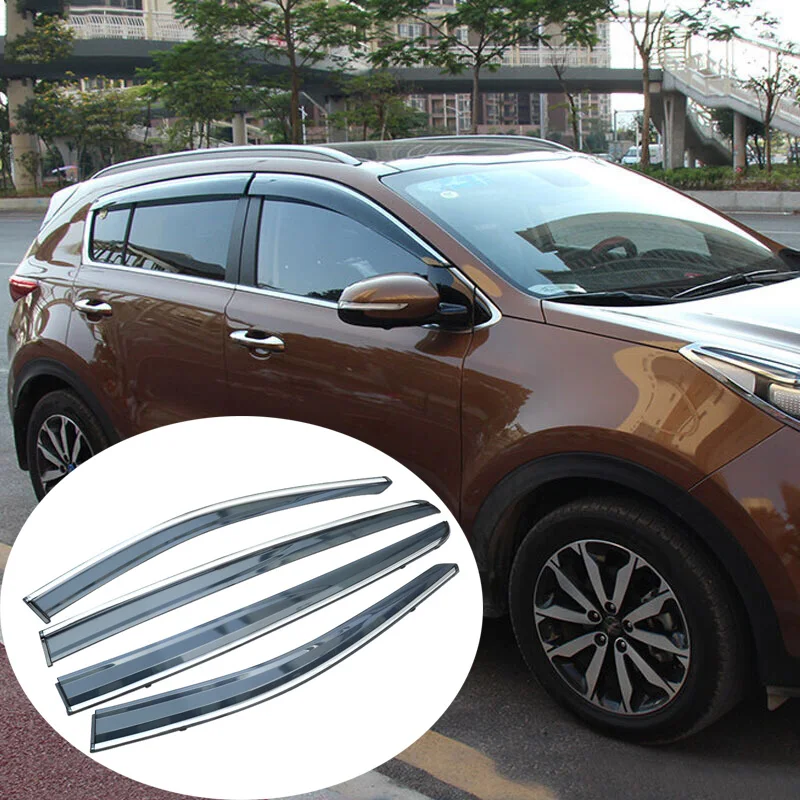 4 шт. для Kia Sportage- оконный козырек Защита от солнца и дождя вентиляционное отверстие тенты навесы аксессуары для стайлинга автомобилей