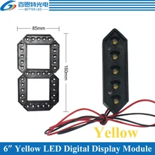 4 шт./лот " желтый цвет открытый 7 Seven сегмент светодиодный цифровой номер модуль для газа цена светодиодный дисплей модуль