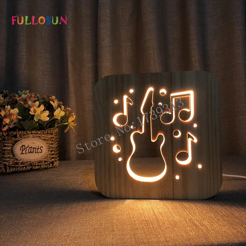 Us 2499 Led Lampu Malam Gitar Cello Saxophone 3d Lamp Usb Power Ukiran Kayu Lampu Meja Lampu Hias Untuk Ruang Tamu In Led Lampu Malam From Lampu