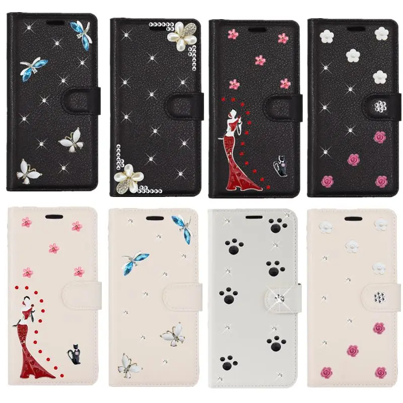

Luxury Bling Leather Flip Case for Xiaomi Redmi Note 7 6 pro Wallet Phone Cover Redmi 7 pro 6 6A 5A Mi 9 8 SE A2 lite Poco F1