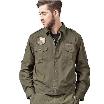 

Outdoor Military Tactical Jackets Large size 100% Cotton Breathable Light Men's Jackets Camping Training Sports Coat Clothes