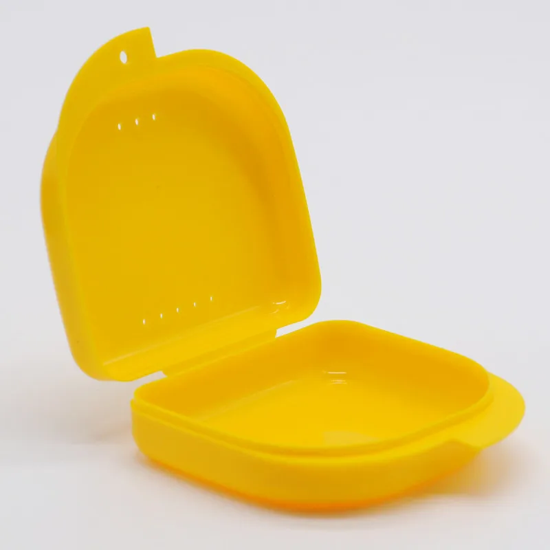 Стоматологический фиксатор для хранения протеза Чехол Коробка мундгард контейнер для стоматологической лаборатории - Цвет: yellow