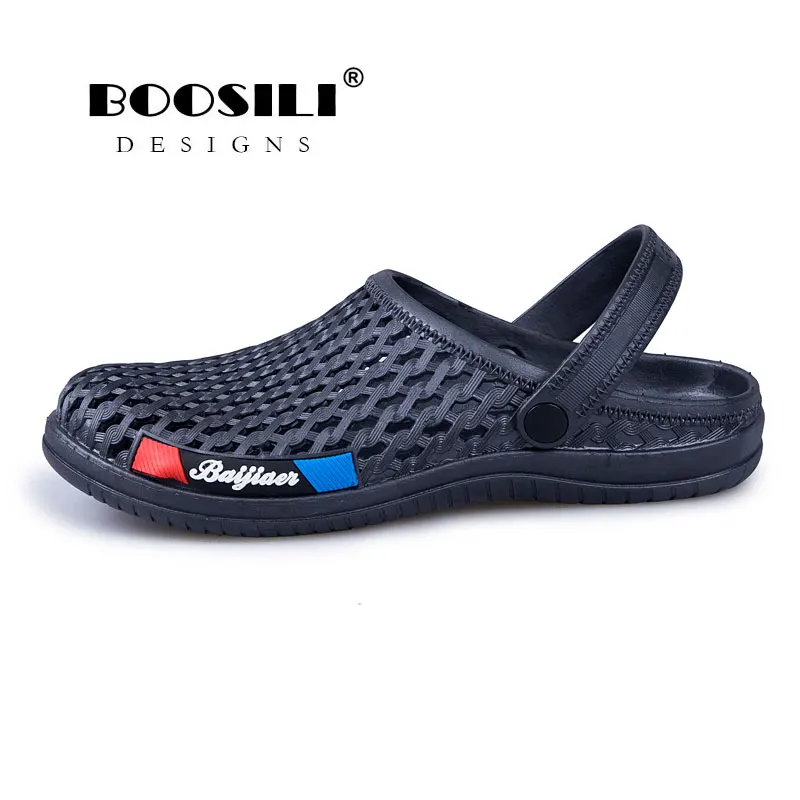 2019 Brand Duty-free Big Size 36-45 Lover Clogs 6 Colors Croc Shoes Men Band Sandals Summer Beach Water Swimming Mens Shoe
