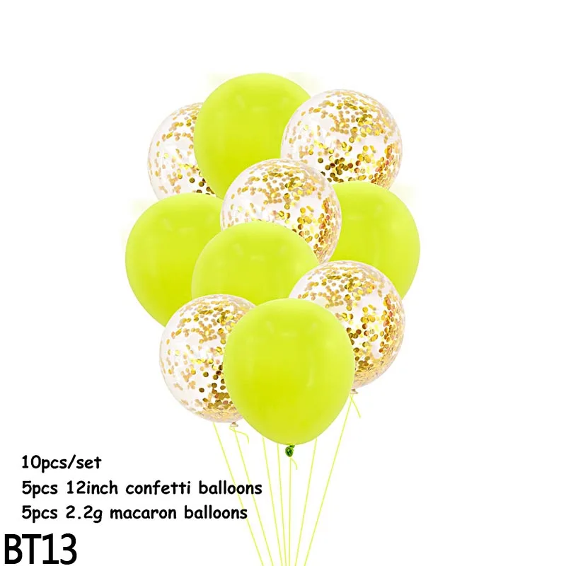 10pcs 12inch Rose Gold Confetti Balloons Champagne Gold Latex Balloons Birthday Wedding Party Decoration Baby Shower Supplies - Цвет: BT13