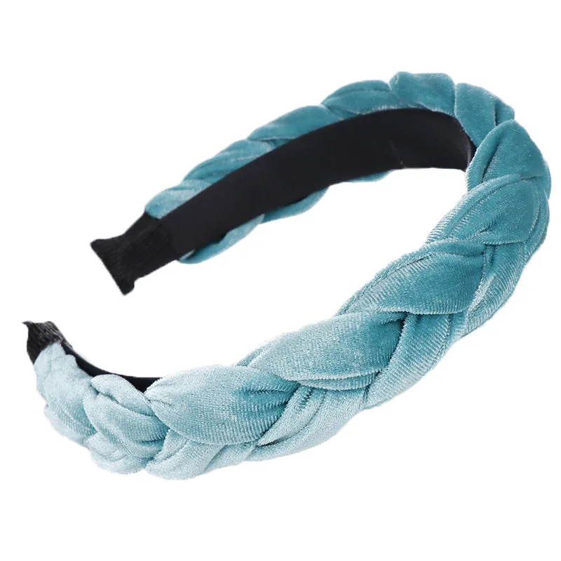 Бархатные повязки на волосы для женщин Женская головная повязка однотонная оплетка для волос в стиле ретро аксессуары для волос