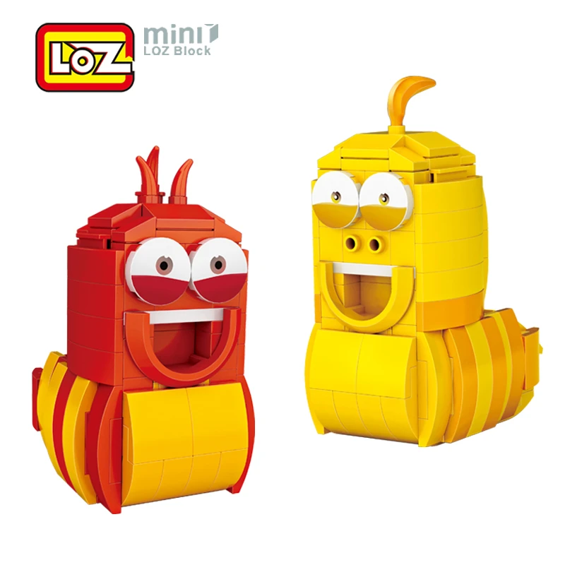 

LOZ Larva Yellow and Red Worm Mini Building 8 cm Mini Blocks Action Figure Toy For Age 6+ Offical Authorized