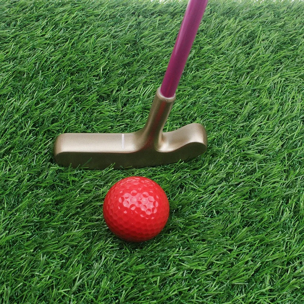 CRESTGOLF Kids Junior Golf Putter Clubs Golden Head with Rubber Grip