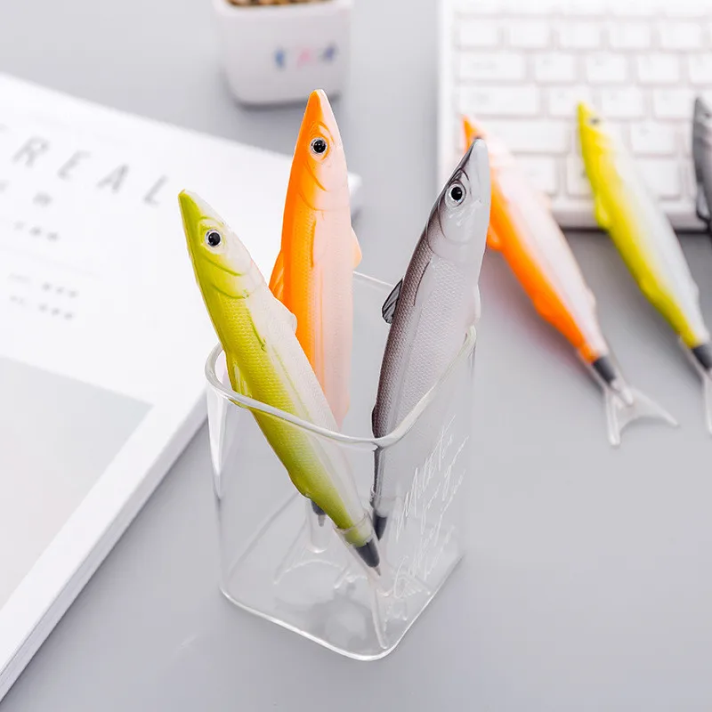 

Coloffice 2PCs Creative New Style Ocean Series Fish Shape Ballpoint Pen Students Personality Stationery School Office Supplies