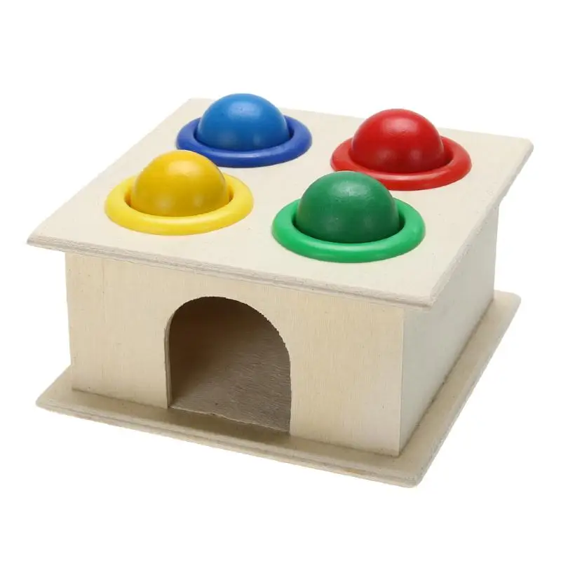 Деревянный шариковый ящик с молотком, Детские Обучающие Игрушки для раннего развития, детские мини-игры, игрушки для всей семьи, развивающие игрушки для детей