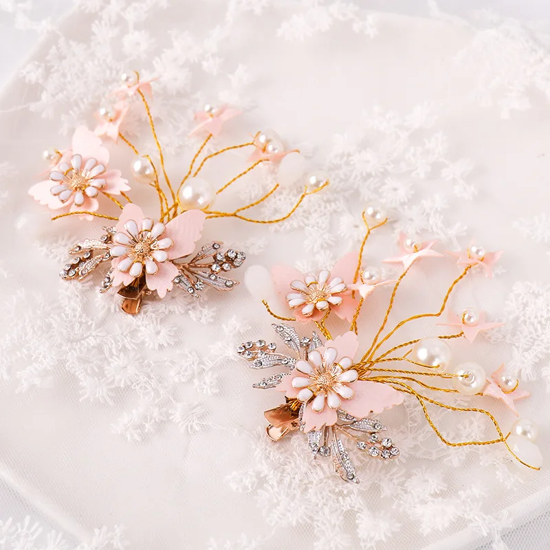 

1pc Bridal Wedding Hair Jewelry Accessories White Pearl Butterfly FlowerHairpins Rhinestone Hairgrips Headband Tiaras BH