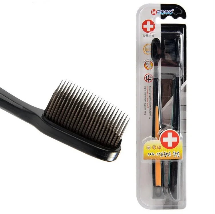

2pc/Pack Black Bamboo Toothbrush Eco friendly Brush Tooth Soft Charcoal Toothbrush Nano Tooth Brush Adults