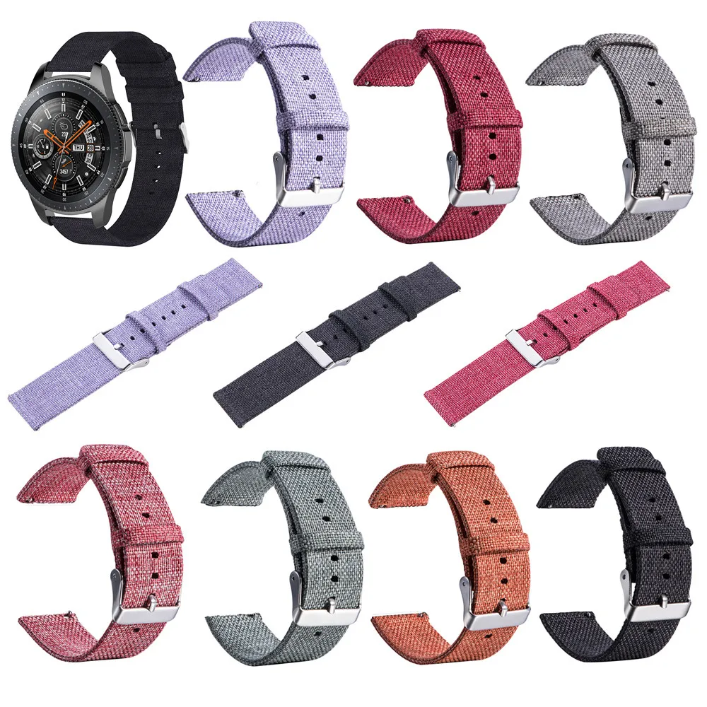 

Woven Fabric Wrist Strap Quick Release Watch Band For Samsung Galaxy Watch 46mm gear s3 frontier watch band