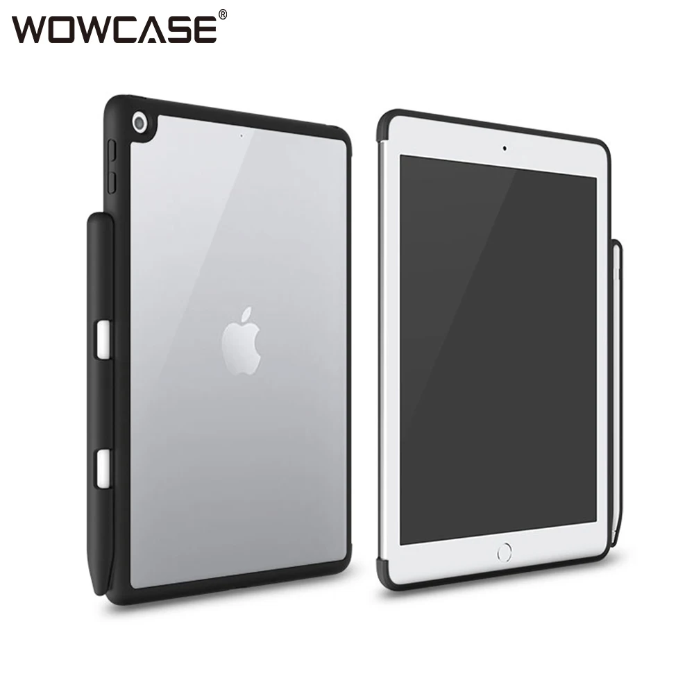 

Case For iPad 2018,WOWCASE Pencil Holder Hard Ultra Slim Protector Match Keyboard Smart Case Cover for iPad 9.7 2018 A1893 A1954