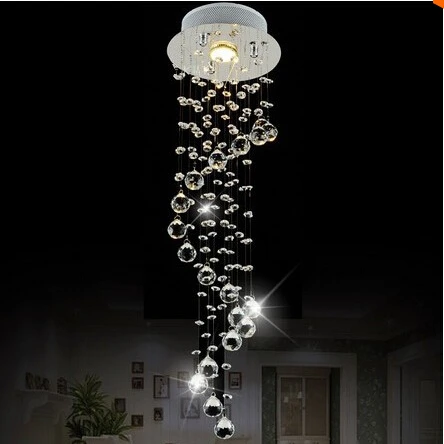Современная прозрачная спираль ватерфорда, Светодиодный Люстра, люстра, потолочный светильник, домашний декор, подвеска лампы, светильник