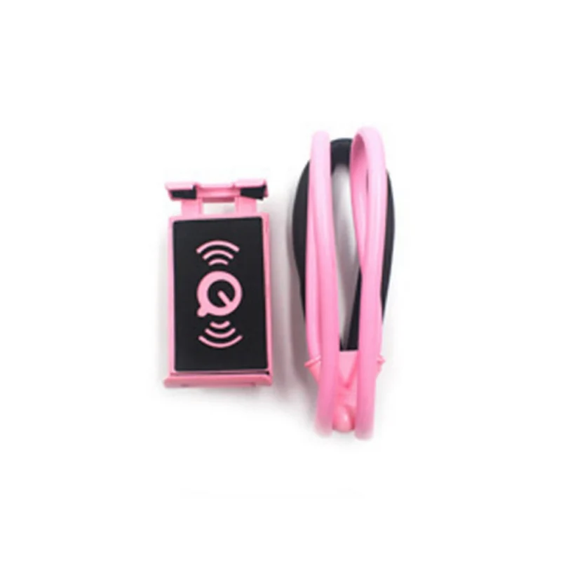 Ленивый кронштейн Универсальный 360 градусов вращения гибкий телефон селфи-палка змея-как шея кровать крепление противоскольжения для телефона Прямая поставка - Цвет: Розовый