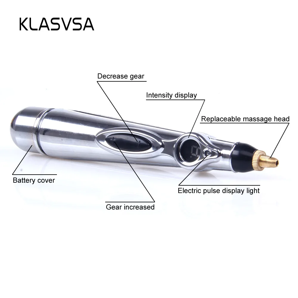 KLASVSA электронный лазер иглоукалывание ручка меридианы Массаж энергии тела китайская терапия устройство облегчение боли обрабатываемые инструменты