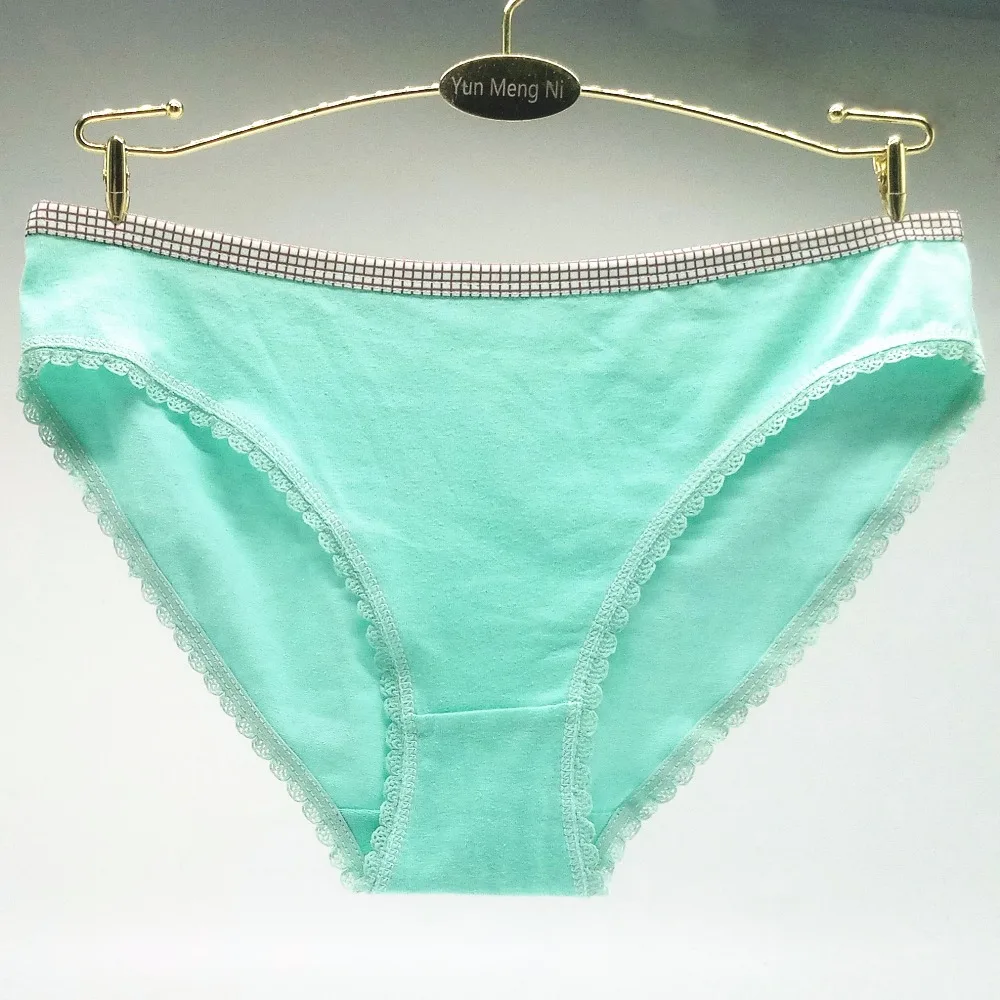 Pack of 12 Plain Boyshort Laced Cotton Lady Panties Women Brief Underwear Girl Sexy Lingerie