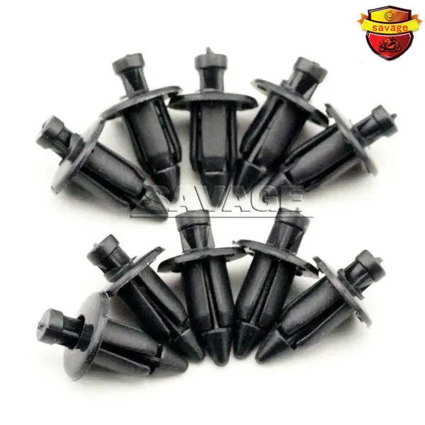 20pcs 6mm ATV Motorcycle Accessories Nylon Fairing Trim Panel Fasteners