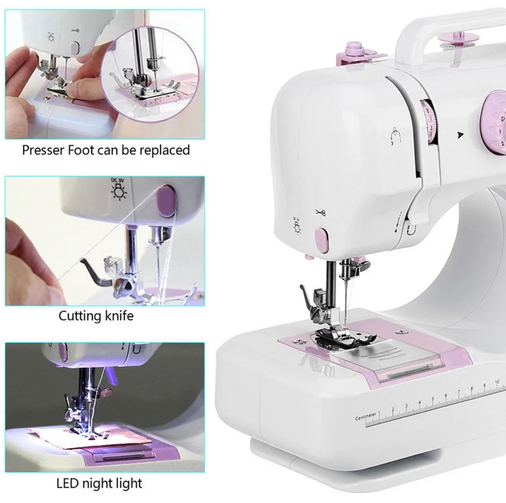 12 Stitches Electric Mini Sewing Machine Desktop Electric Sewing