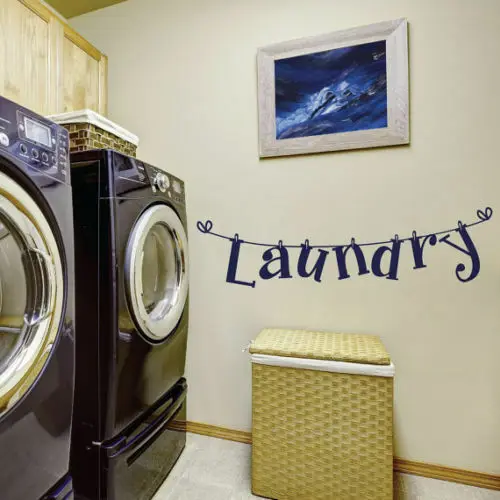 

Laundry Wall Quote Decal Vinyl Stickers Lettering Art Modern Laundry Room Decor