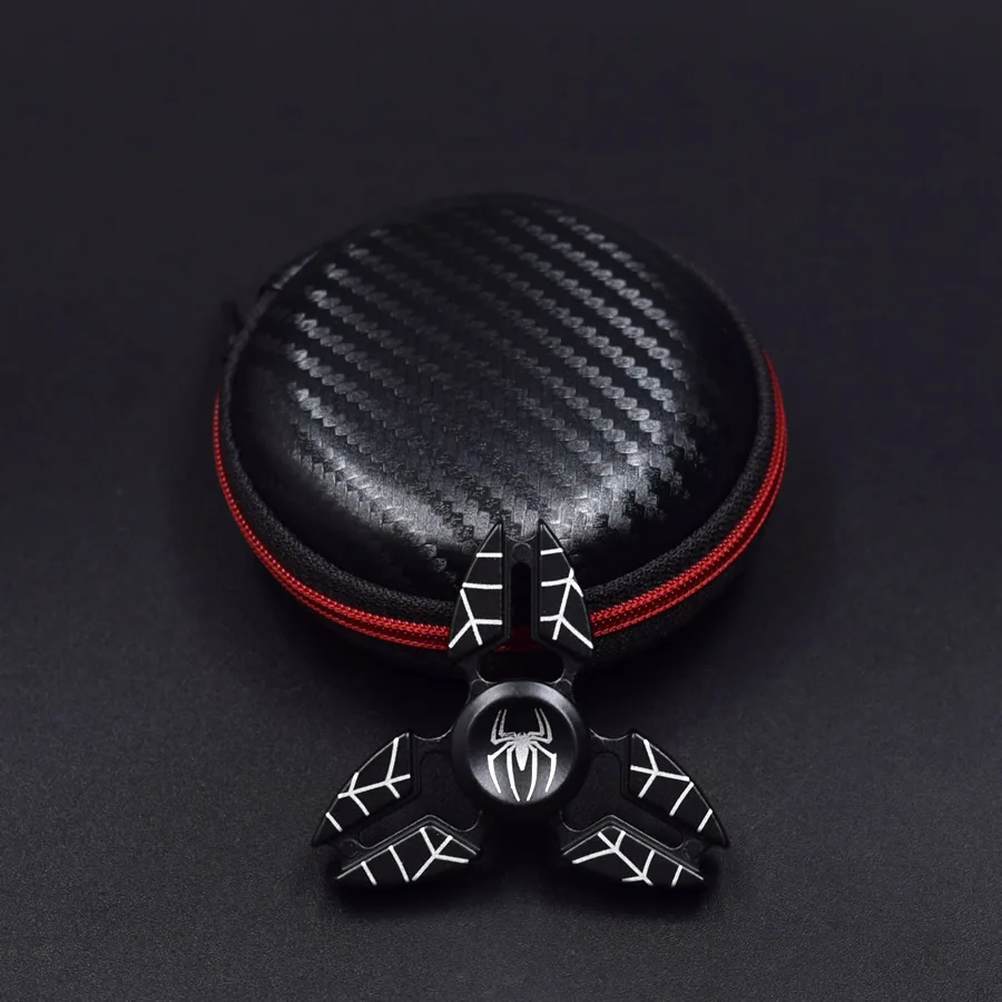 2017 Black Spiderman Fidget Girador girador de Super Herói Mão Para autismo E TDAH Rotação Tempo Longo Anti Stress Brinquedo Melhor presente