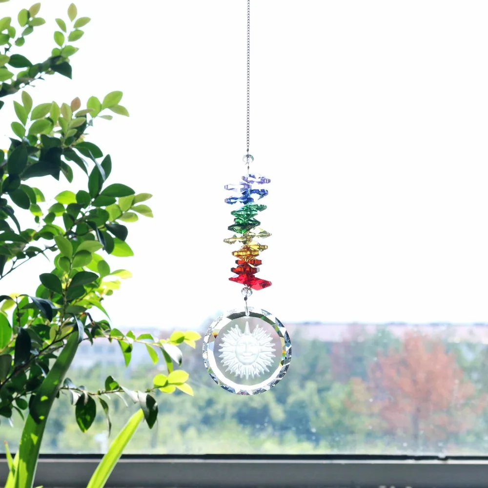 sun encantos pingente claro suncatcher cristal rainbow