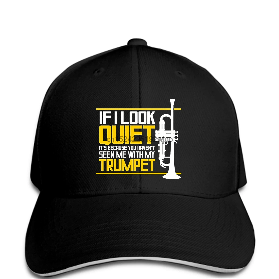 

Funny Men Baseball cap Women novelty cap QUIET TRUMPET BRASS MUSIC MARCHING BAND PICKSPLACE cool cap