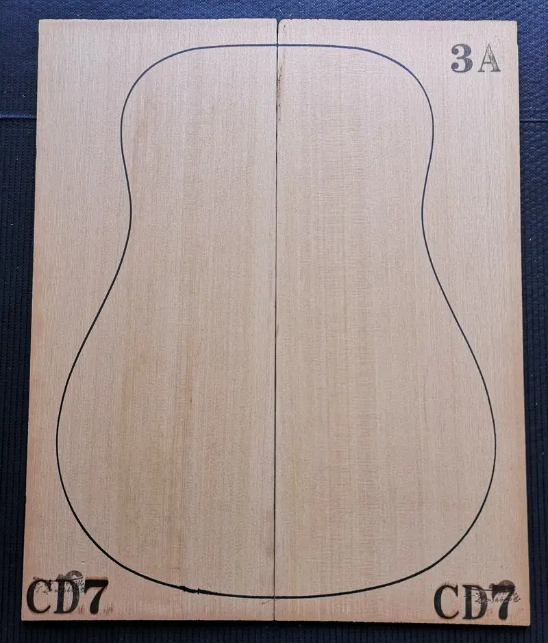 Violão de Cedro Painel de Madeira Material de Fabricação Vermelho Grau Madeira Maciça Guitarra Diy Artesanal 4.5*220*550mm2 Peças Aaa 4pçs - Image 5
