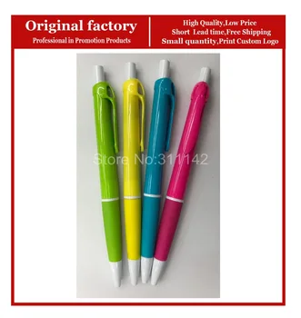 

2017 hot selling print logo ballpoint pen mini ball pen promotional plastic pen