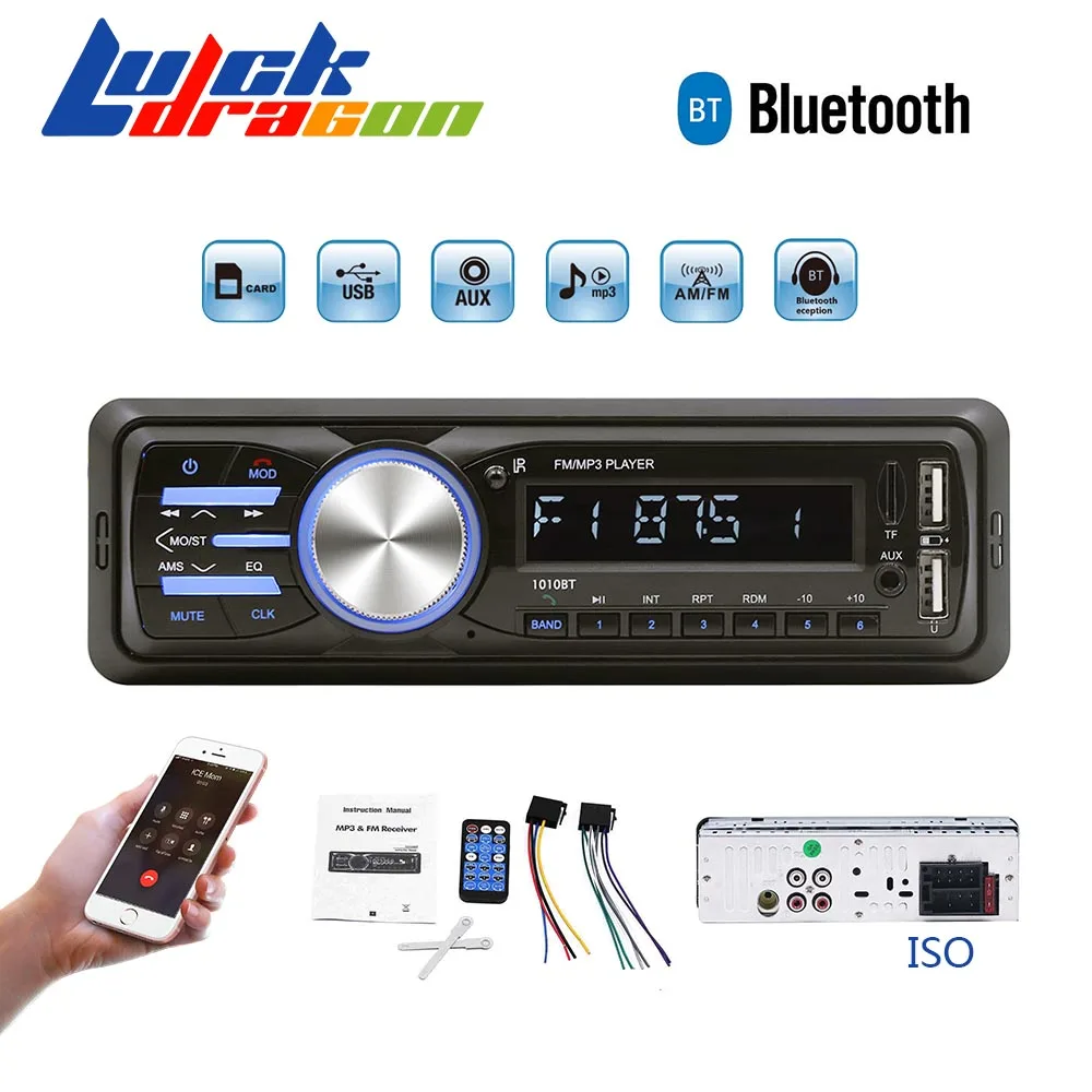 Autoradio Bluetooth Car Aux Rádio FM Estéreo Bluetooth Receptor de
