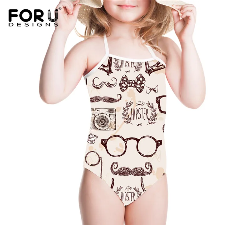 H2335BS FORUDESIGNS/купальники для девочек, Цельный Детский купальник, 3D цветной детский купальный костюм с рисунком подсолнуха для пляжа - Цвет: H2335BS