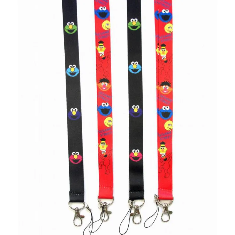 

1 Pcs Kawaii Cartoon Sesame Street Lanyard Neck Straps Cell Phone Rope ID Card Keychain Pendant Fashion Gifts