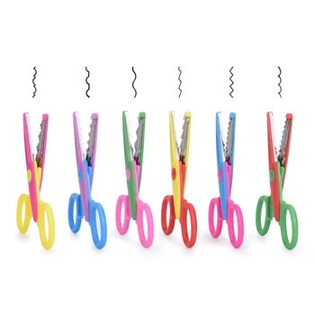 

Random 5pcs Decorative Paper Zig Zag Sewing Scissor DIY Decorative Mini Curly Shears Creative Edge Wave Flower Scissors
