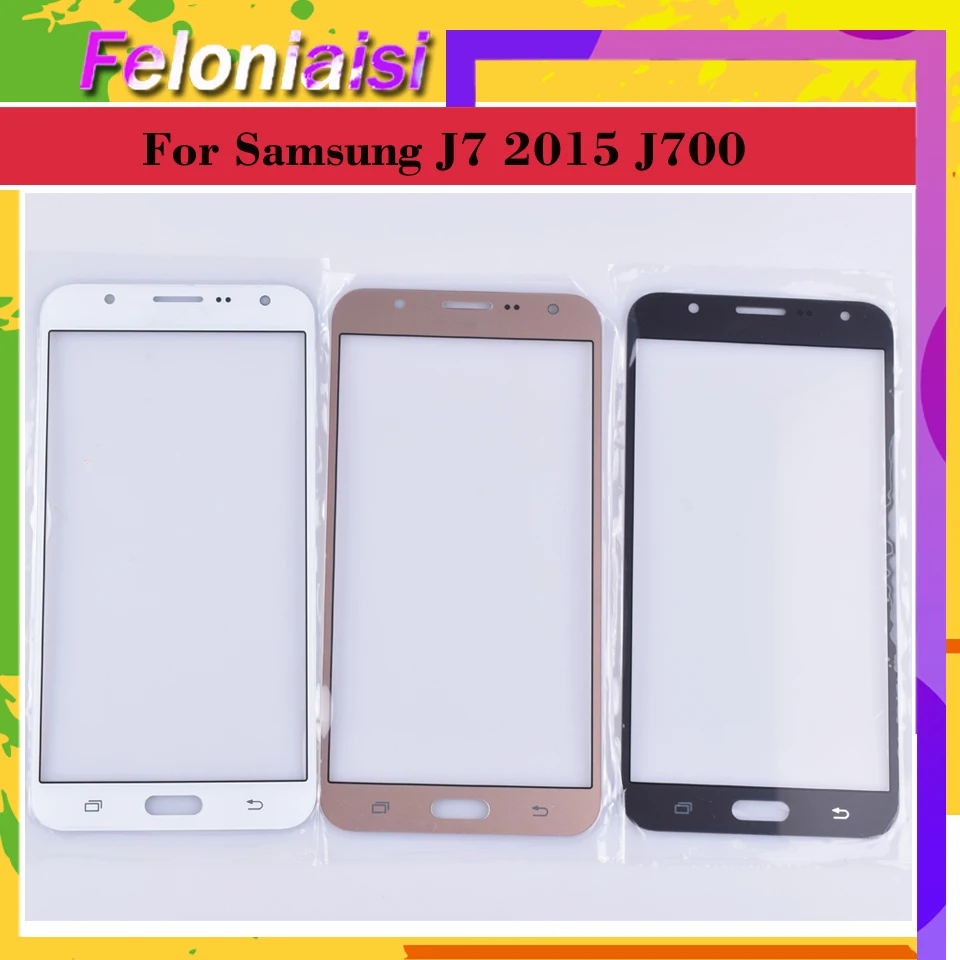 10 шт./лот для samsung Galaxy J7 2015 J700 SM-J700F J700H J700M J700H/DS сенсорный экран передняя стеклянная