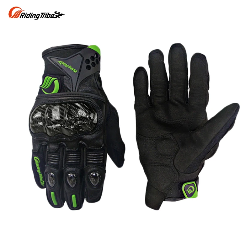 Riding tribe Motorcycle Gloves Full Finger Carbon Safety Cycling Racing