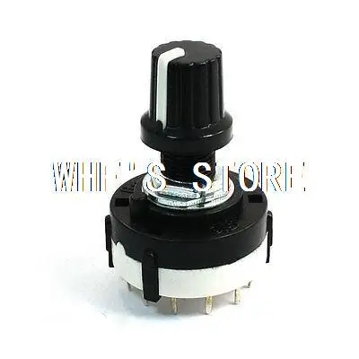 

4P3T Single Deck Rotary Switch Band Selector 4Pole 3 Position w Knob