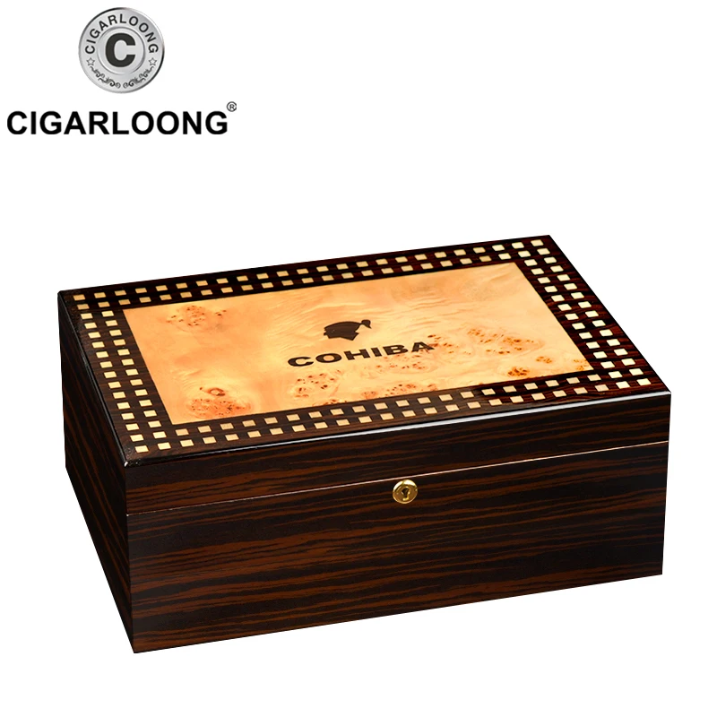 

CIGARLOONG Cigar Box Solid wood Moisturizing Box Humidor Cabinet Large Capacity Double Layer Cigar Humidor Wood Box CC-0044
