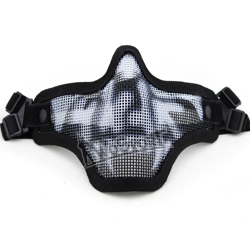 WoSporT тактический маска V1 металла Проволочная сетка половина Уход за кожей лица защитный Пейнтбол Аксессуар для Охота армии Airsoft CS излучению открытый