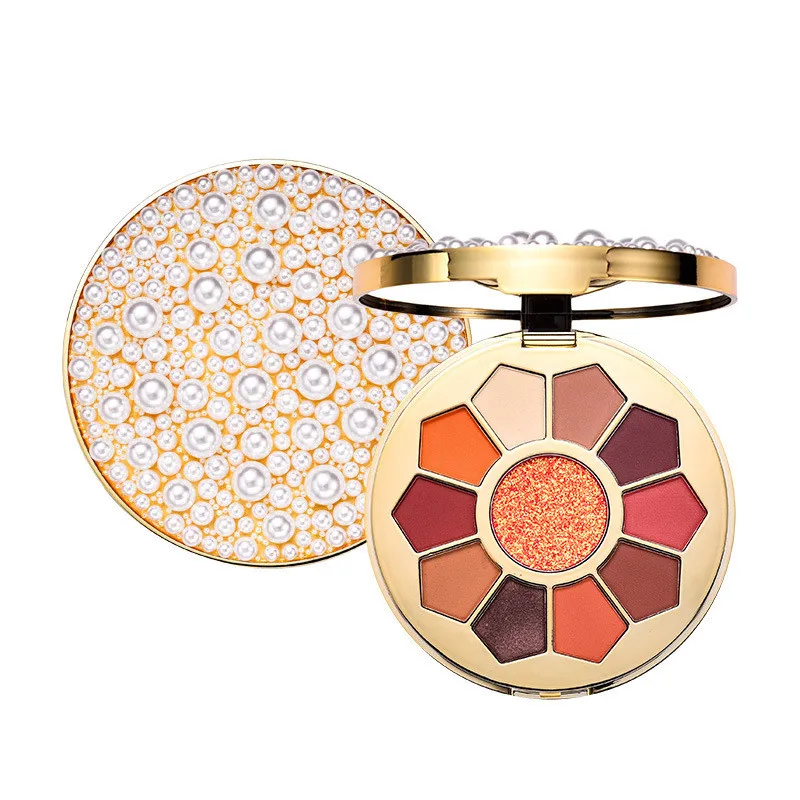 

Summer Pearl 10 Colors Eye Shadow Palette Shimmer Matte Diamond Shiny Eye Makeup Silky Pigment Shadow Powder Pigment Cosmetic