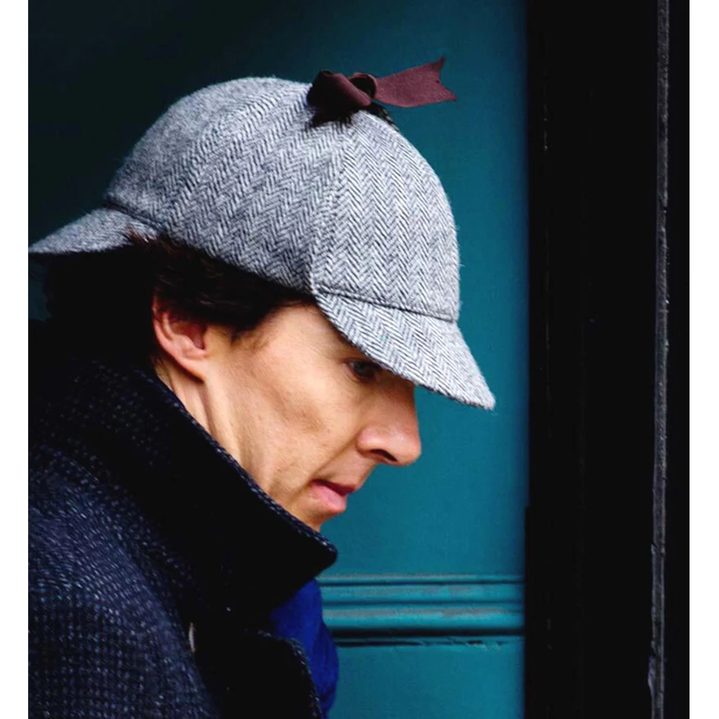 Sherlock Holmes boina sombrero traje Retro orejeras sombrero de detective para hombres mujeres Deerstalker vendedor de tapa plana la Boinas Hombre|Boinas para - AliExpress