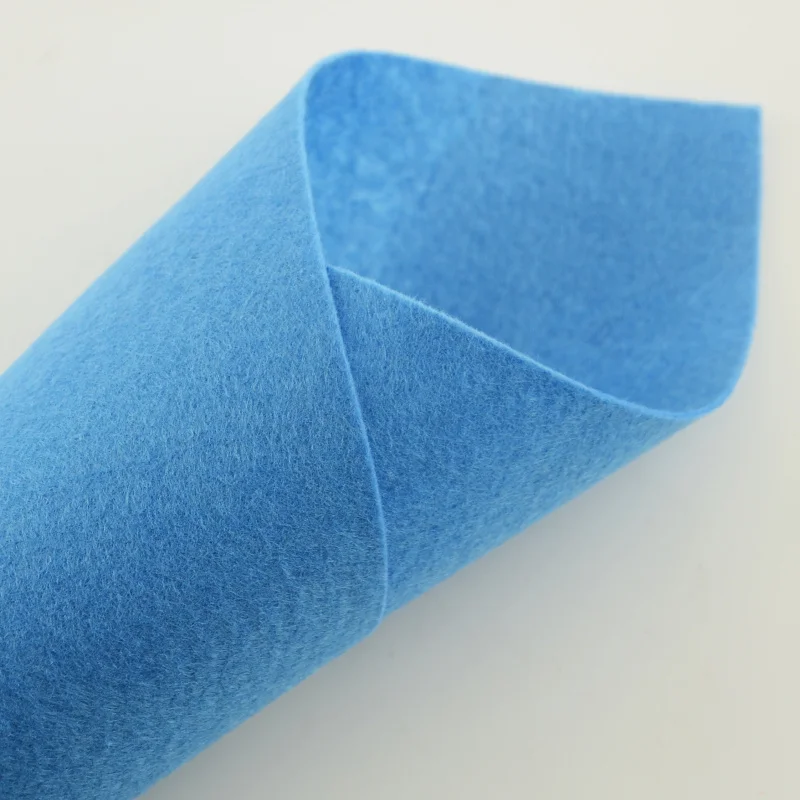 1mm Thick Blue Colour Sewing for Accessories Art Work Cup Mat Placemat Photographic Backgrounds100% Polyester Felt Fabric Bags