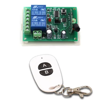 

DC12V 24V 2CH RF Wireless Mini Switch Relay Receiver Remote Controllers & White AB Keys Waterproof Transmitter Toggle Momentary