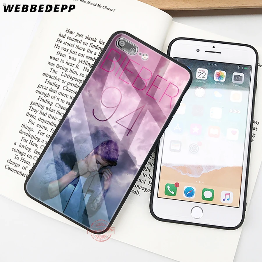 WEBBEDEPP Justin Bieber Purpose Super Tempered Glass Phone Case for Apple iPhone XS Max XR X 8 7 6S Plus 5S SE Cover