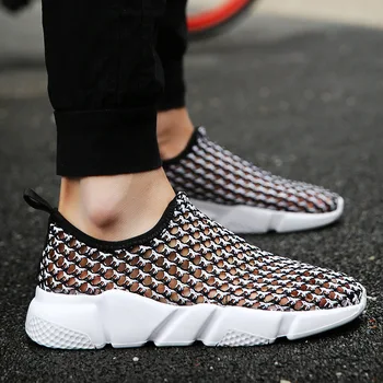 

2019 summer men shoes Lightweight hollow Mesh Men Shoes Casual Breathable Comfortable Walking Male Sneakers