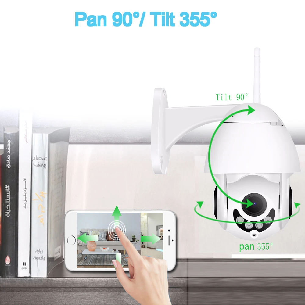 Hamrotte WIFI камера HD1080P мини панорамирование/наклон IP 3 6 мм объектив ночного видения