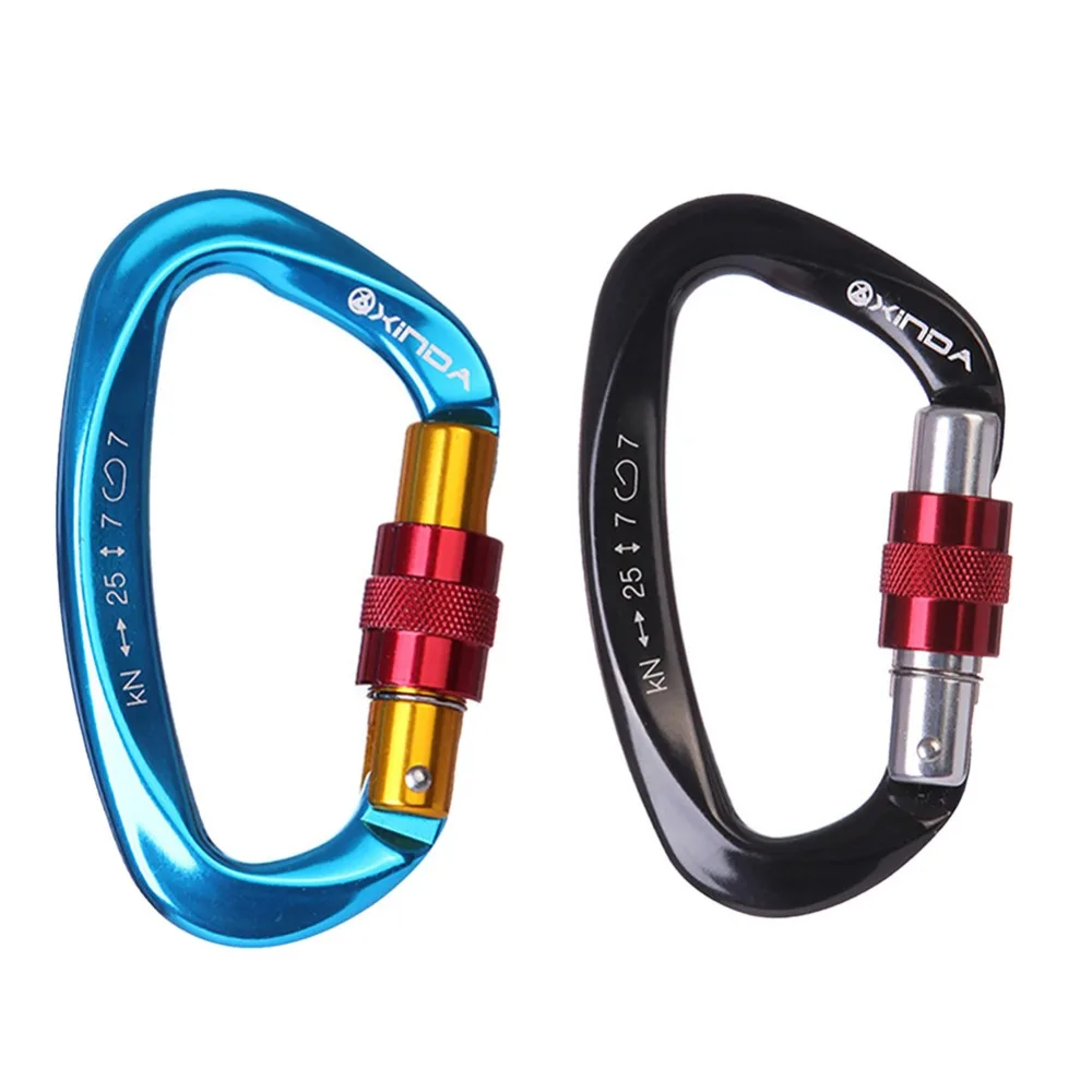 

XINDA 25KN Professional Carabiner D Shape Safety Master Lock Outdoor Rock Climbing Buckle Equipment Drop Shipping