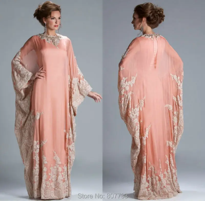 W099 Gorgeous Mother Of The Bride Fashion Women Peach