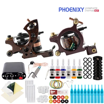 

Tattoo Kit 2 Machines Gun Set 20 Colors Tattoo Ink Sets Black Power Supply Needles Permanent Make Up Professional Tattoo Kit Set