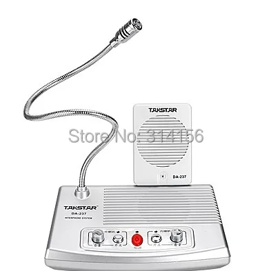 

Free Shipping TAKSTAR DA-237 Full-duplex Interphone Bank & Ticket & Cash Window Non-visual Intercom System