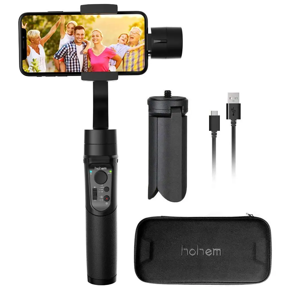 

Hohem iSteady Mobile Gimbal 3-axis Smart Handheld Stabilizer for iPhone XS MAX X 8 8P Android Time Lapse Auto Tracking POWERFUL